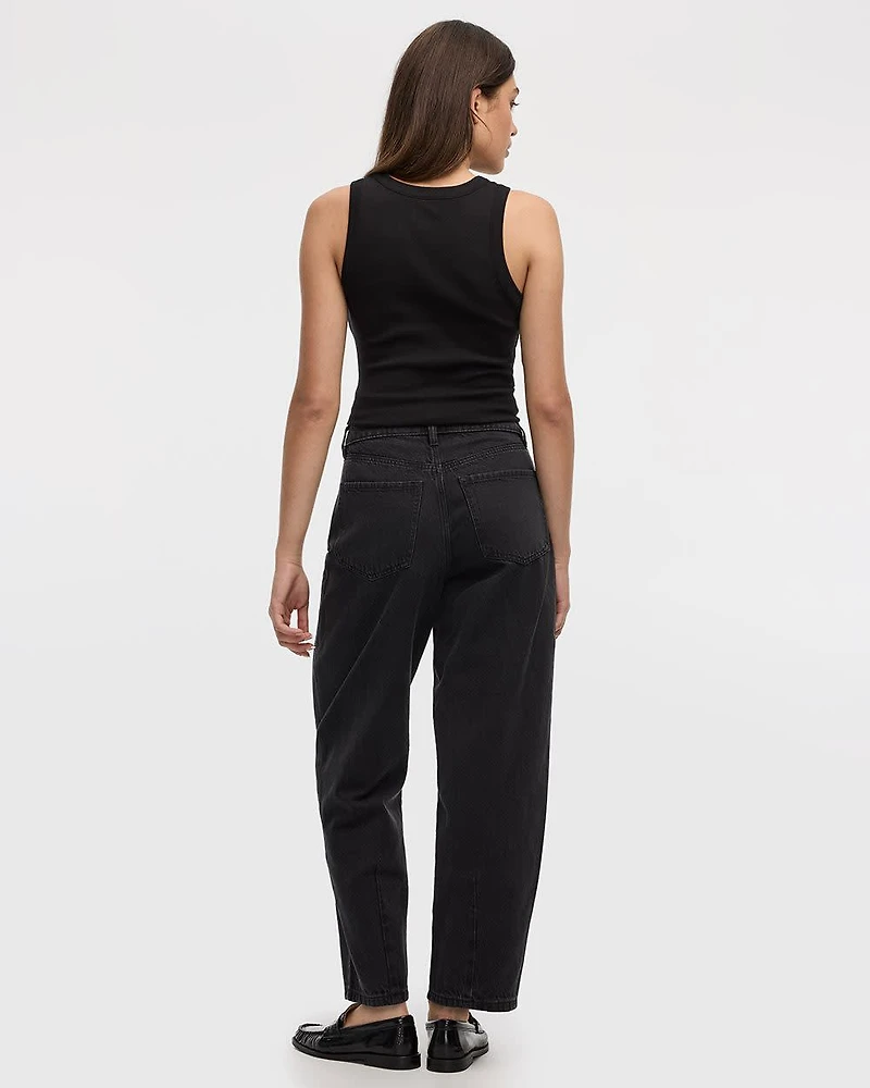 High-Rise Barrel Jeans