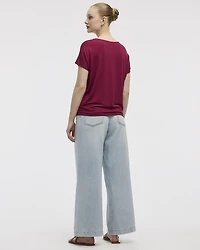 T-shirt à  manches courtes dolman et col bateau