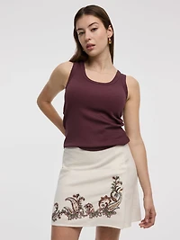 Mini Skirt with Embroideries