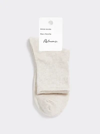 Ribbed Cotton Anklet Socks