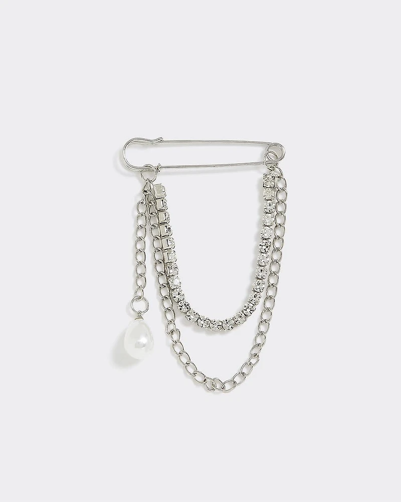 Broche avec pendentifs divers