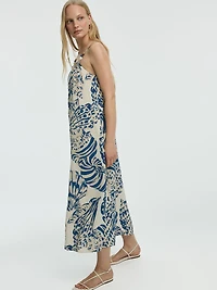 Sleeveless Square-Neck Maxi Dress