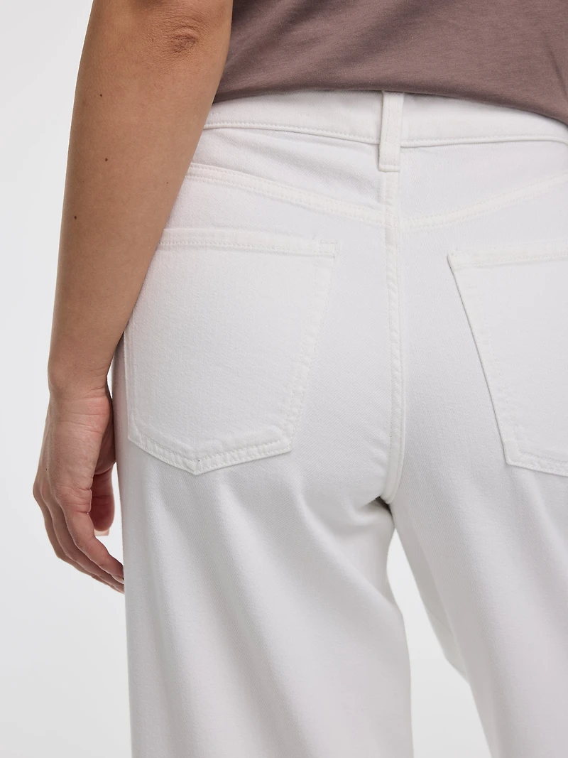 Jean à jambe large et taille haute