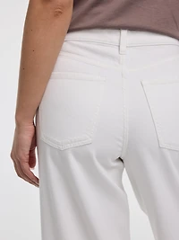 Jean à jambe large et taille haute