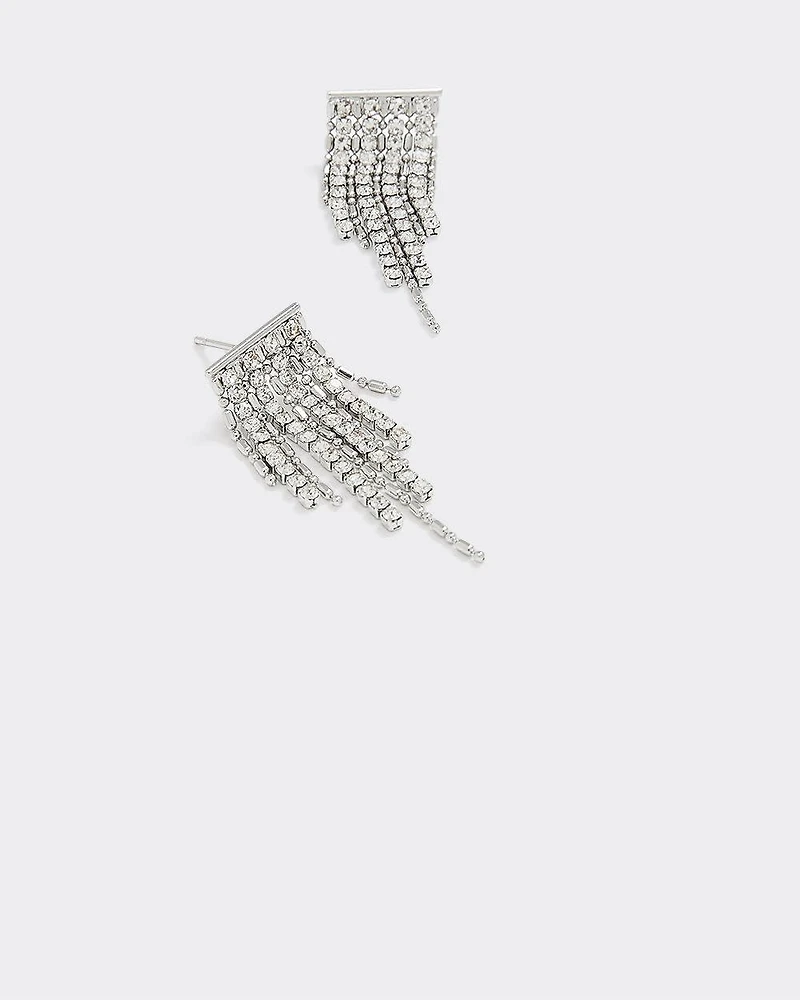 Chandelier Earrings with Rhinestones