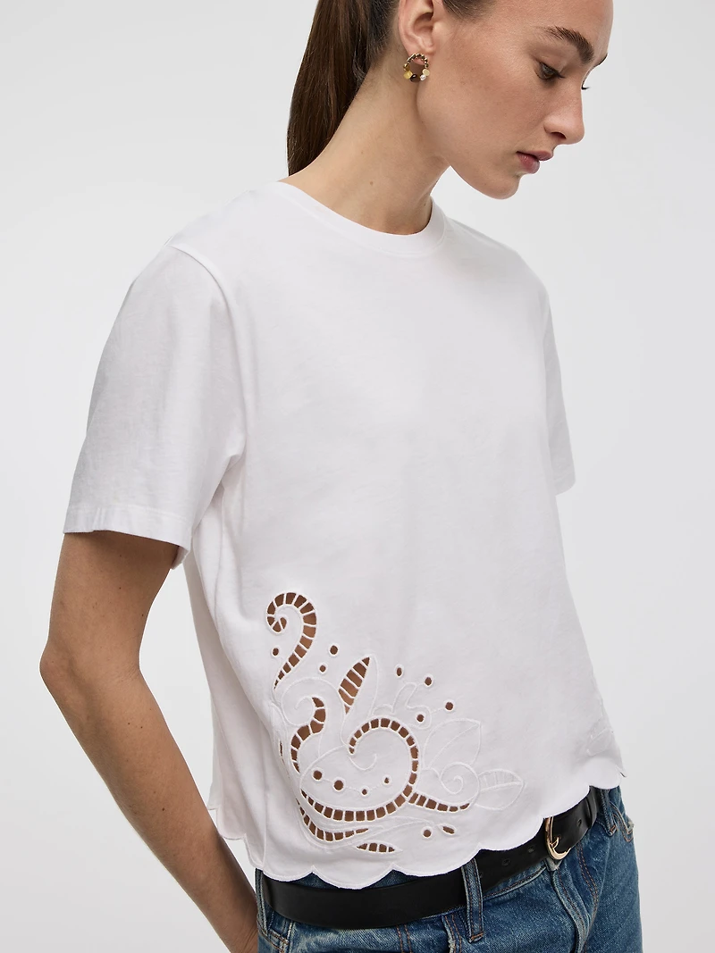 T-shirt boxy à col rond