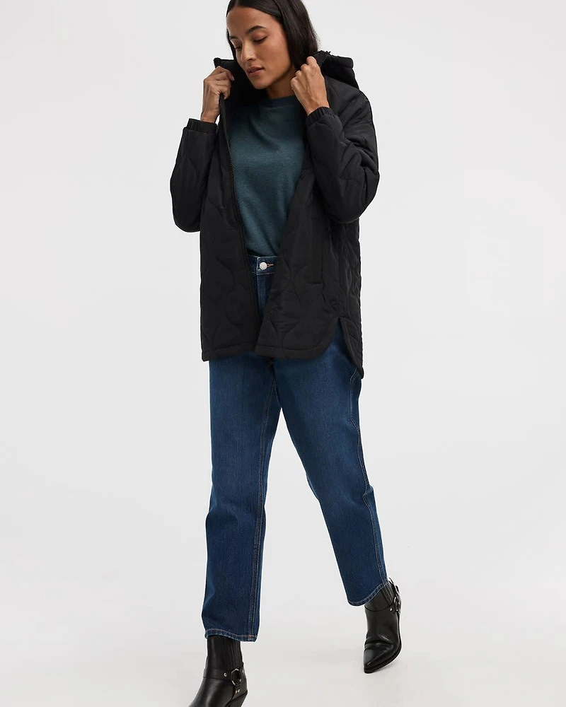 Manteau matelassé à capuchon amovible