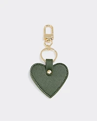 Faux Leather Heart Bag Charm