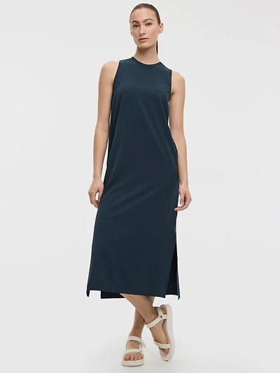 Sleeveless Textured Midi Dress - Hyba
