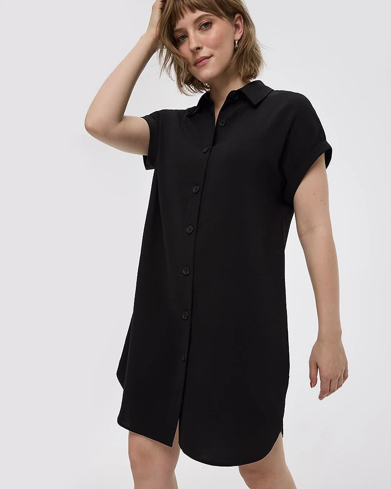 Short-Sleeve Shirt Dress