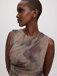 Sleeveless Draped Top