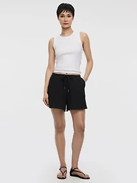 Short en coton gaufré