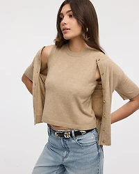 Sleeveless Crew-Neck Top