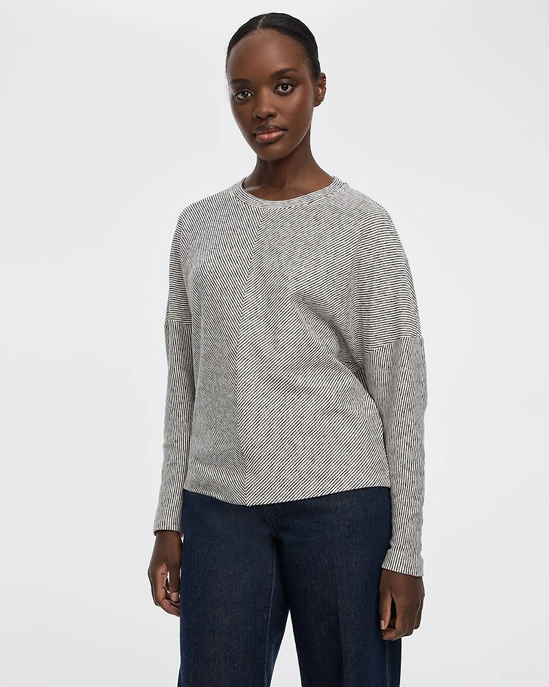 Haut à manches longues et col rond