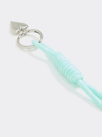 Cord Bag Charm with Heart