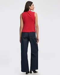 Sleeveless Crew-Neck Vest