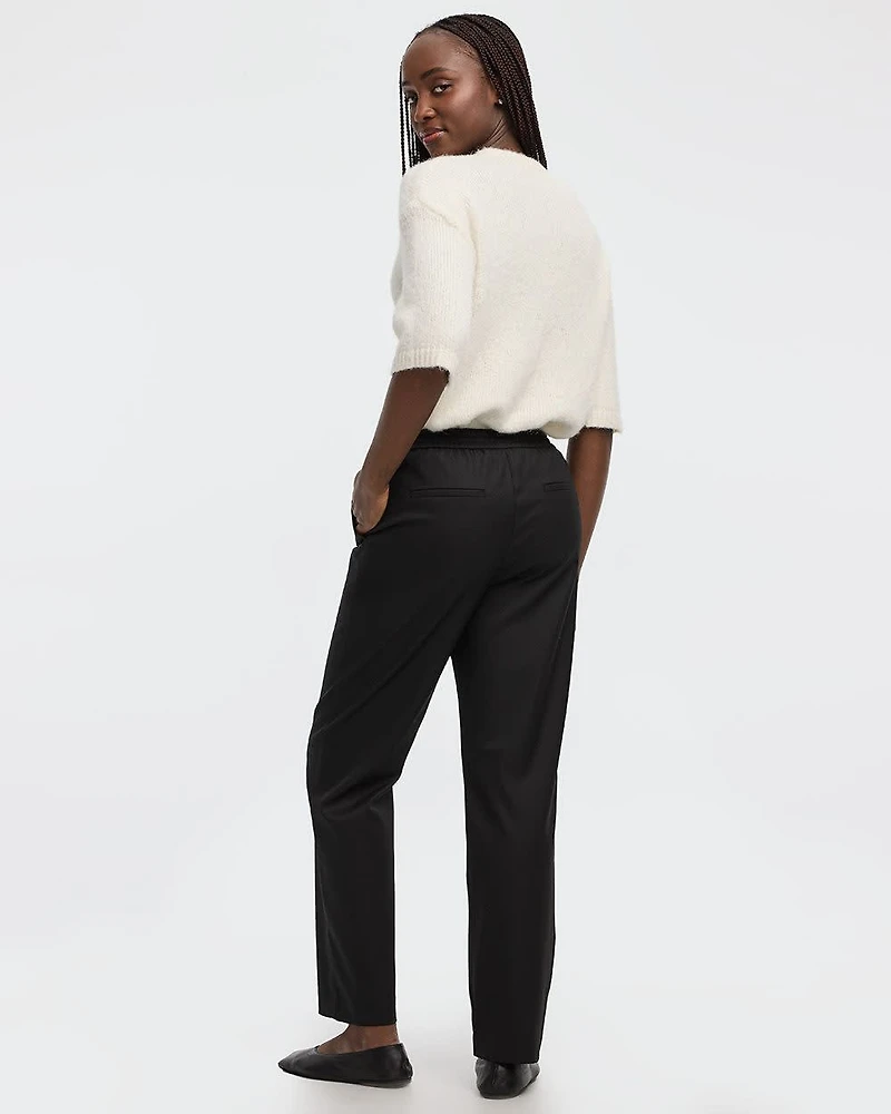Straight-Leg Pintuck Pant