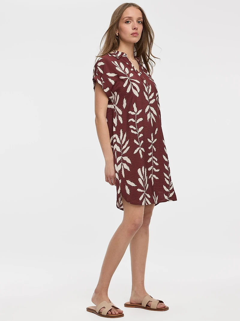 Short-Sleeve Shift Dress