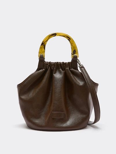 Faux Leather with Hard Handle