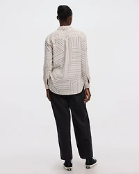 Long-Sleeve Buttoned-Down Blouse