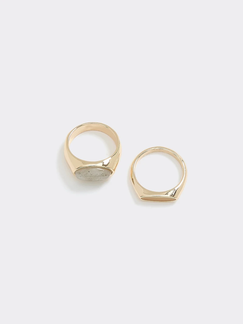 Bague avec pierres - Ensemble de 2