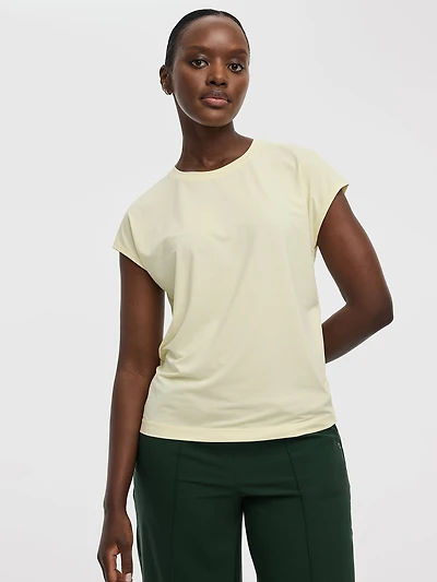 T-shirt à manches très courtes en mesh