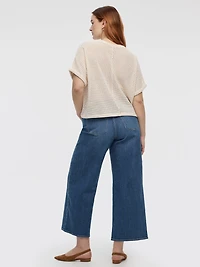 Short-Dolman-Sleeve Boat-Neck Tee