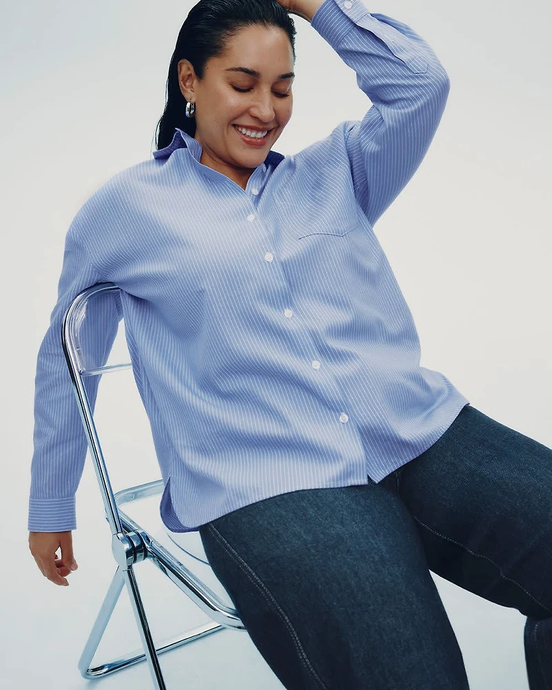 Chemise rayée à manches longues