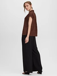 Blouse fluide à manches courtes et col en V - R Essentiels