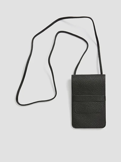 Faux-Leather Cross-Body Phone Bag
