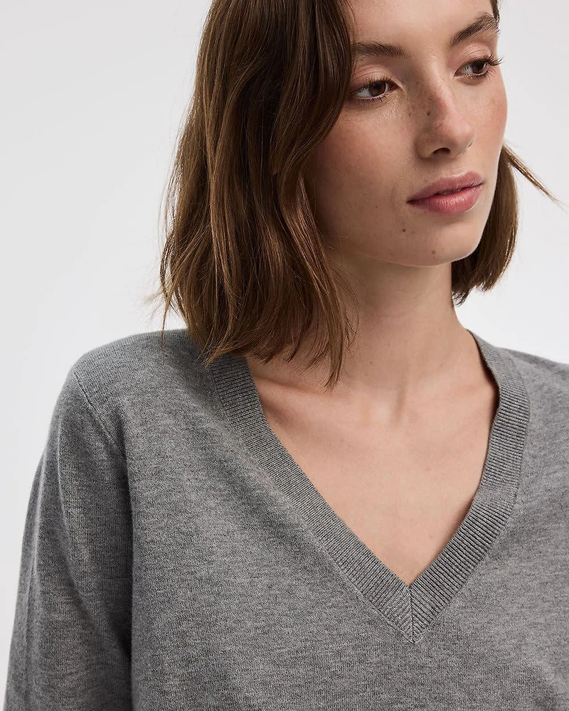 Pull à  manches longues et col V - R Essentials