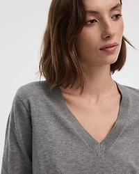 Pull à  manches longues et col V - R Essentials