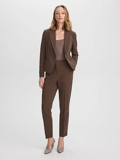 Pantalon longueur cheville à taille haute et jambe étroite