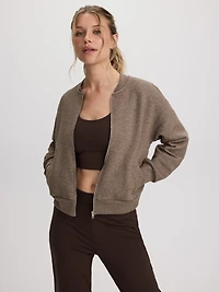 Veste style aviateur en jacquard