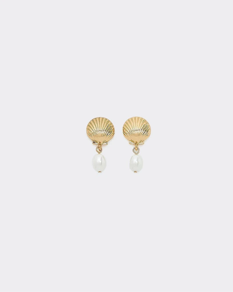 Boucles d'oreilles coquillages avec perles