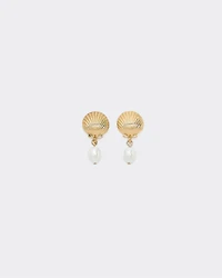 Boucles d'oreilles coquillages avec perles