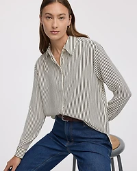 Long-Sleeve Buttoned-Down Blouse