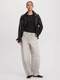 Jean taille mi-haute à jambe ballon