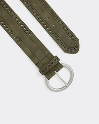 Ceinture à détails perforés en faux cuir