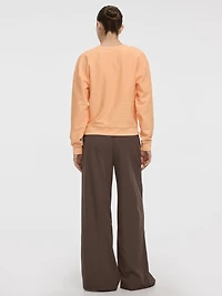 Crew-Neck Sweatshirt with Side Zippers - Hyba