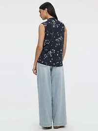 Haut sans manches à col V