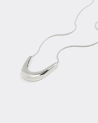 Long Necklace with U-Shaped Pendant