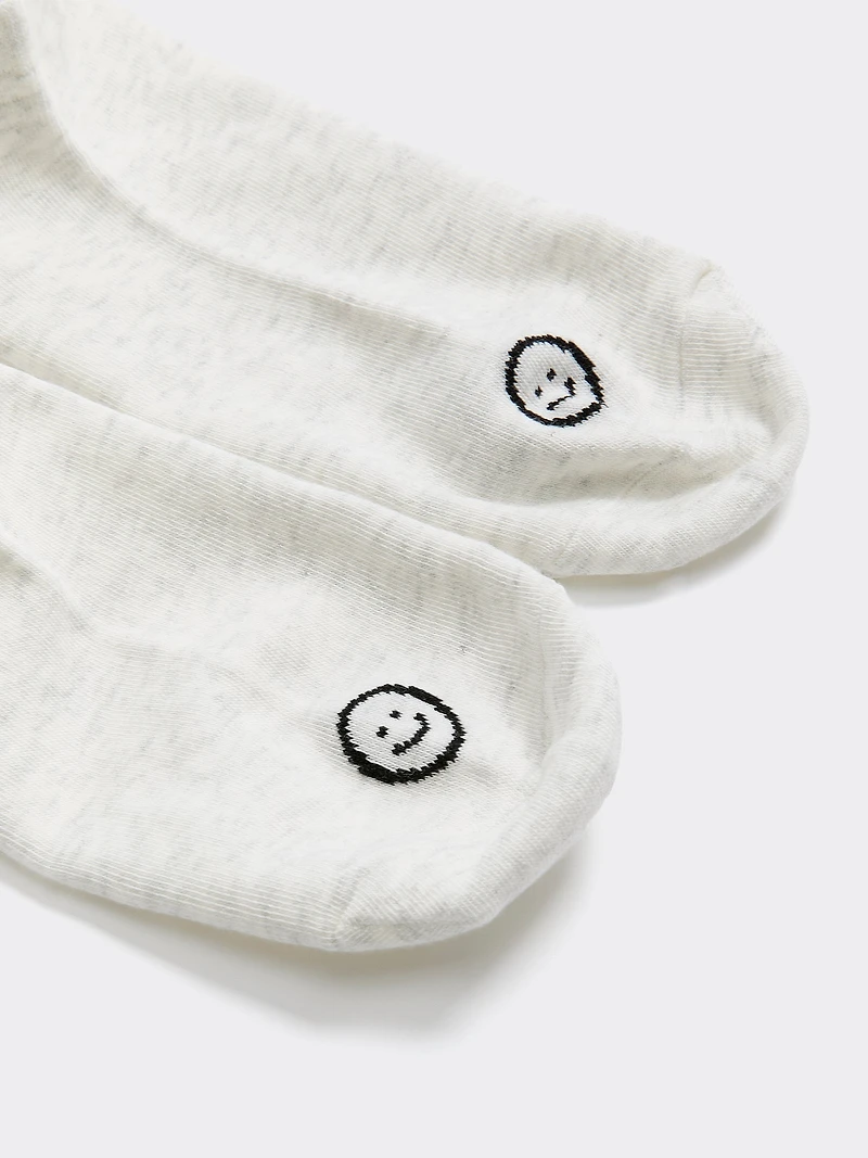 Anklet Socks with Smiley Face