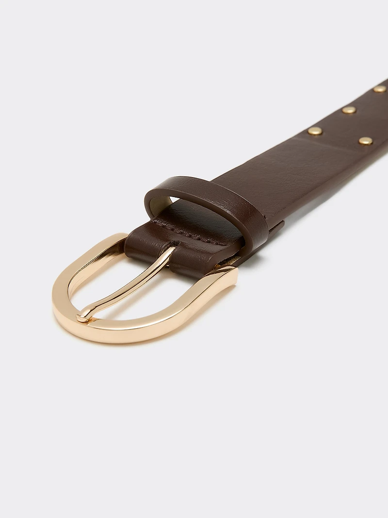 Ceinture en faux cuir à clous