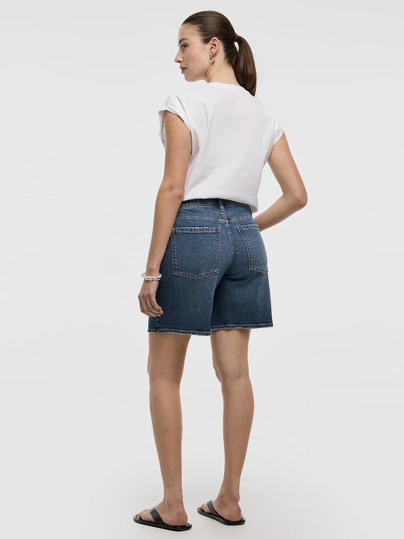 Short ample à taille mi-haute