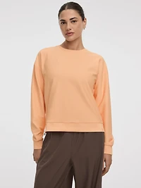 Crew-Neck Sweatshirt with Side Zippers - Hyba