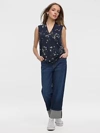 Haut sans manches à col V