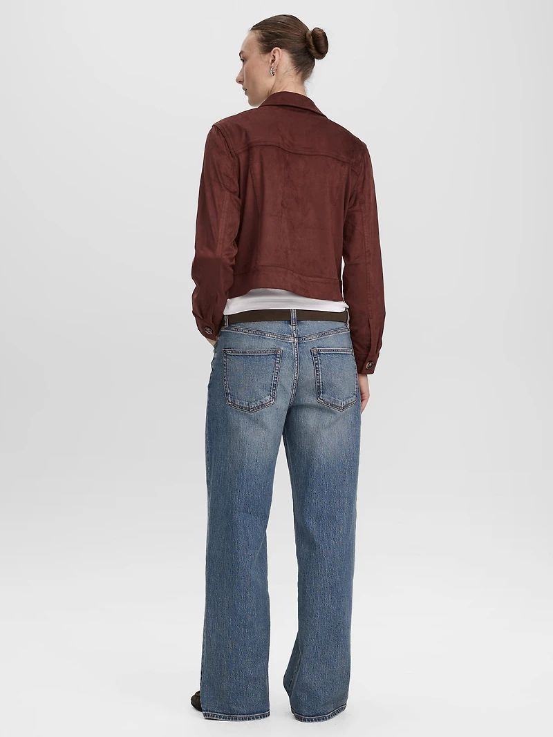 Veste en faux suède