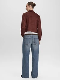 Veste en faux suède