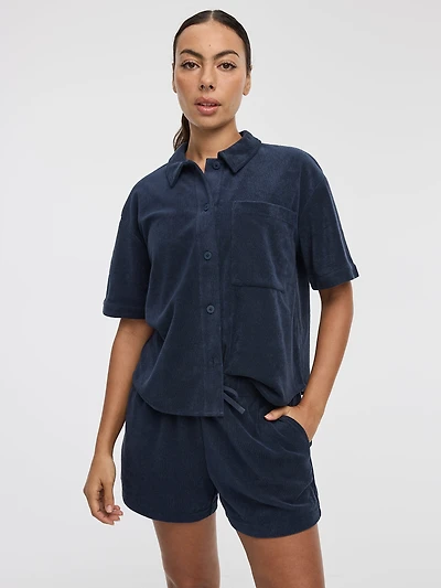 Chemise en tricot éponge à manches longues - Hyba